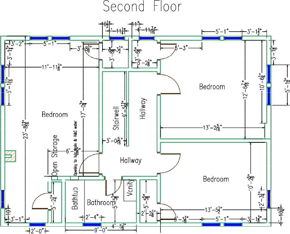 Second Floor Initial Drawing
